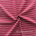 통기성 고품질 95%레이온 5%스판덱스 줄무늬 패턴 싱글 저지 니트 셔츠 남성 여성 스포츠웨어 직물